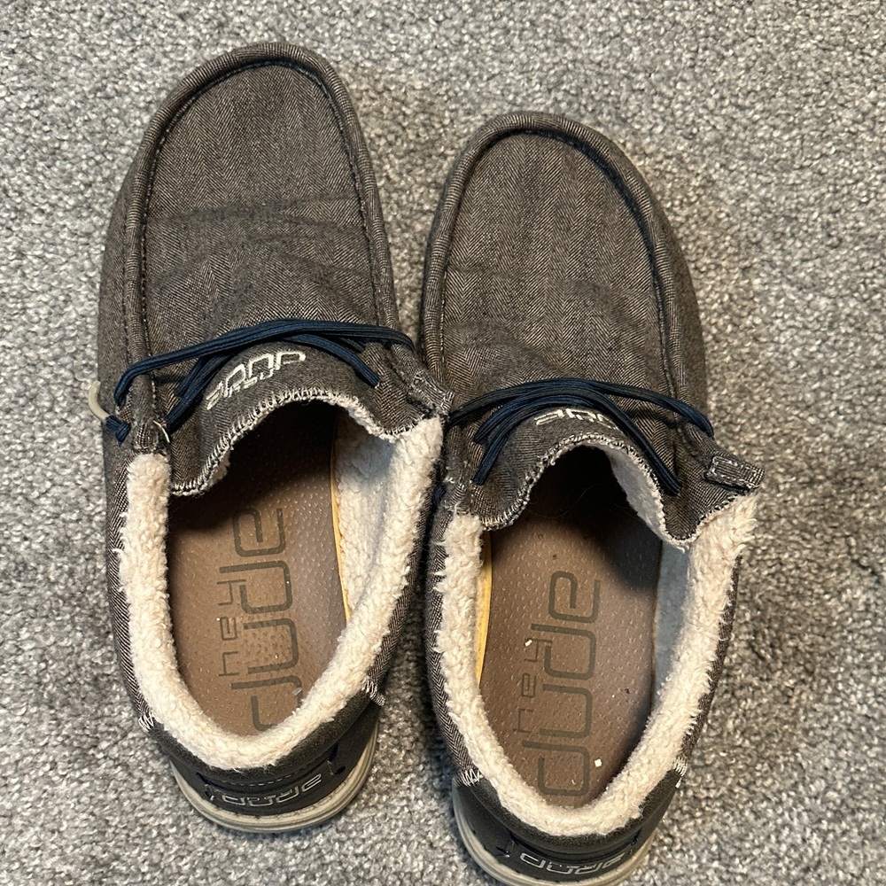 Hey Dude Men's Charcoal Slip-On Shoes- Size 10